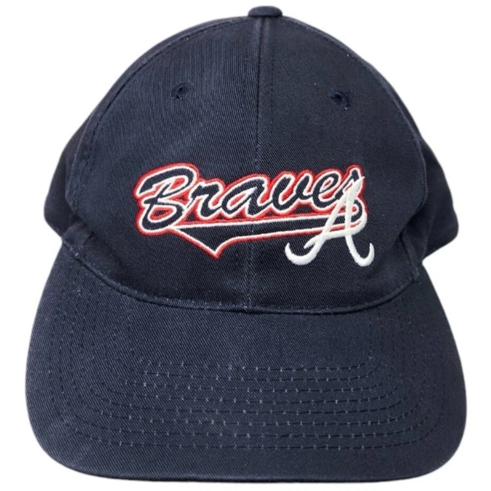Vintage Atlanta Braves Genuine MLB Merchandise Adjustable Navy Blue Hat Cap OS